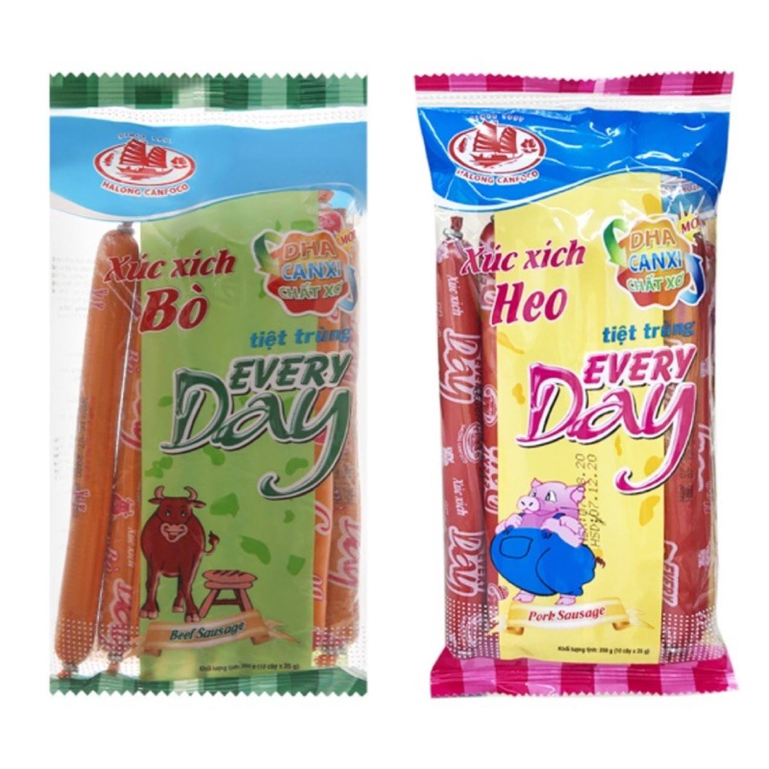 Xúc xích heo/ bò tiệt trùng every day 250g