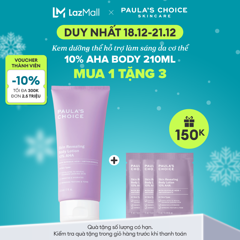 Kem dưỡng thể làm sáng da Paula’s Choice RESIST SKIN REVEALING BODY LOTION WITH 10% AHA 5900