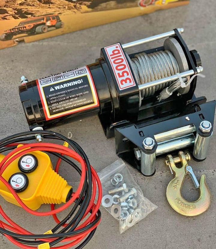 Tời điện 12v tời cứu hộ , kéo xe ,kéo thuyền 3500lbs trọng tải kéo 1600kg