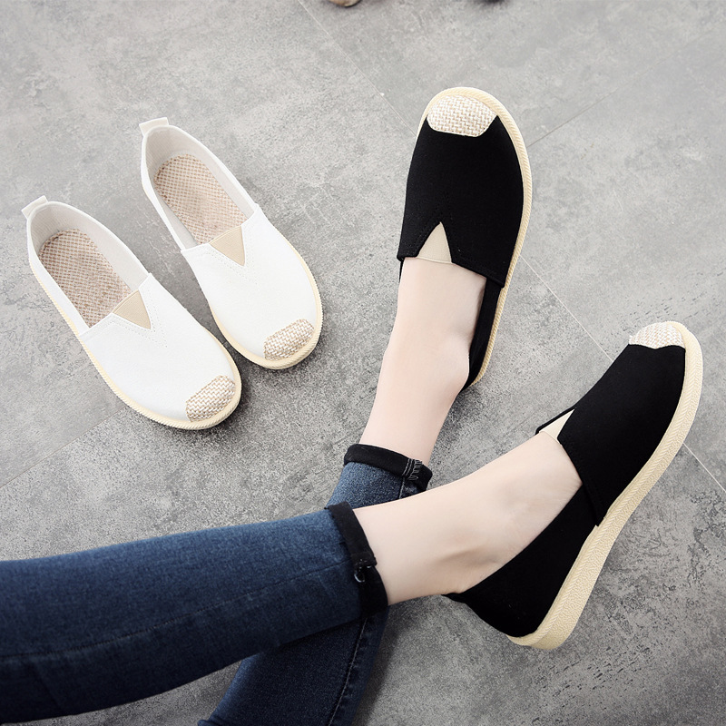 Giầy lười đế cao su phối màu trẻ trung - G032