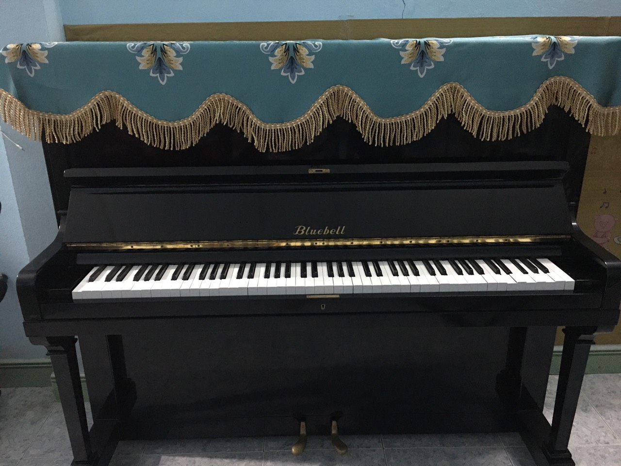 Khăn phủ đàn piano cơ gấm thêu - 310n