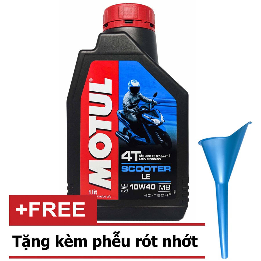 Bình 1l dầu nhớt tay ga motul scooter le 10w40 1000ml