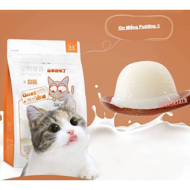 1 viên Pudding thạch sữa dê bổ sung canxi cho chó mèo