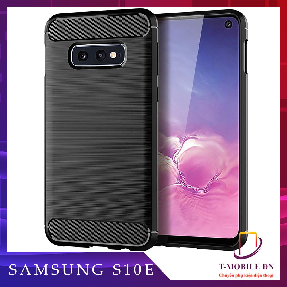 Ốp lưng Samsung S10E ốp silicone mềm Carbone phay xước chống sốc chống vân tay