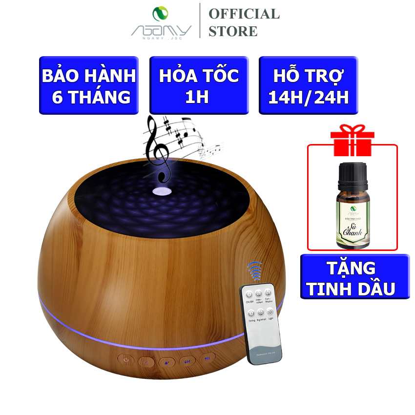 Máy Xông Tinh Dầu Phun Sương Nano 1000ml Tích Hợp LOA BLUETOOTH Thời Thượng-PLB01 7 Màu Tự Động Tắt Khi Hết Nước Khuếch Tán Tinh Dầu Đuổi Muỗi, Phun Sương Tạo Âm Bù Ẩm Phòng Điều Hòa IMA STORE