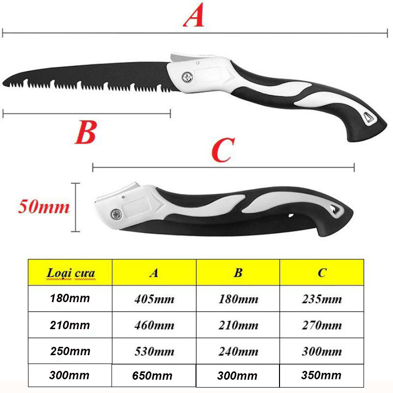 Cưa cầm tay gấp gọn yushan ysh-759211 lưỡi thép hợp kim sk5 siêu sắc bén