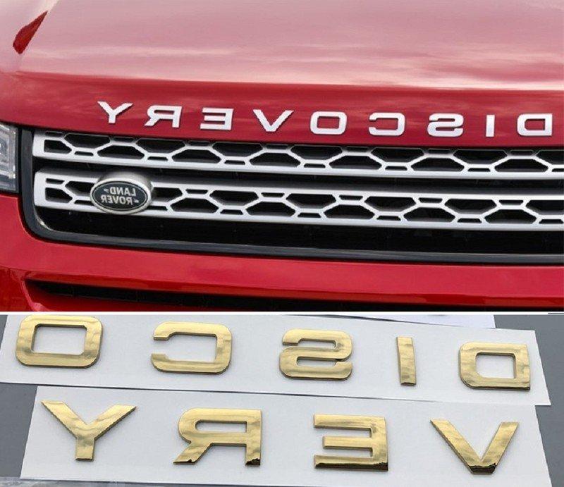 Tem logo chữ nổi DISCOVERY trang trí xe (MÀU VÀNG)