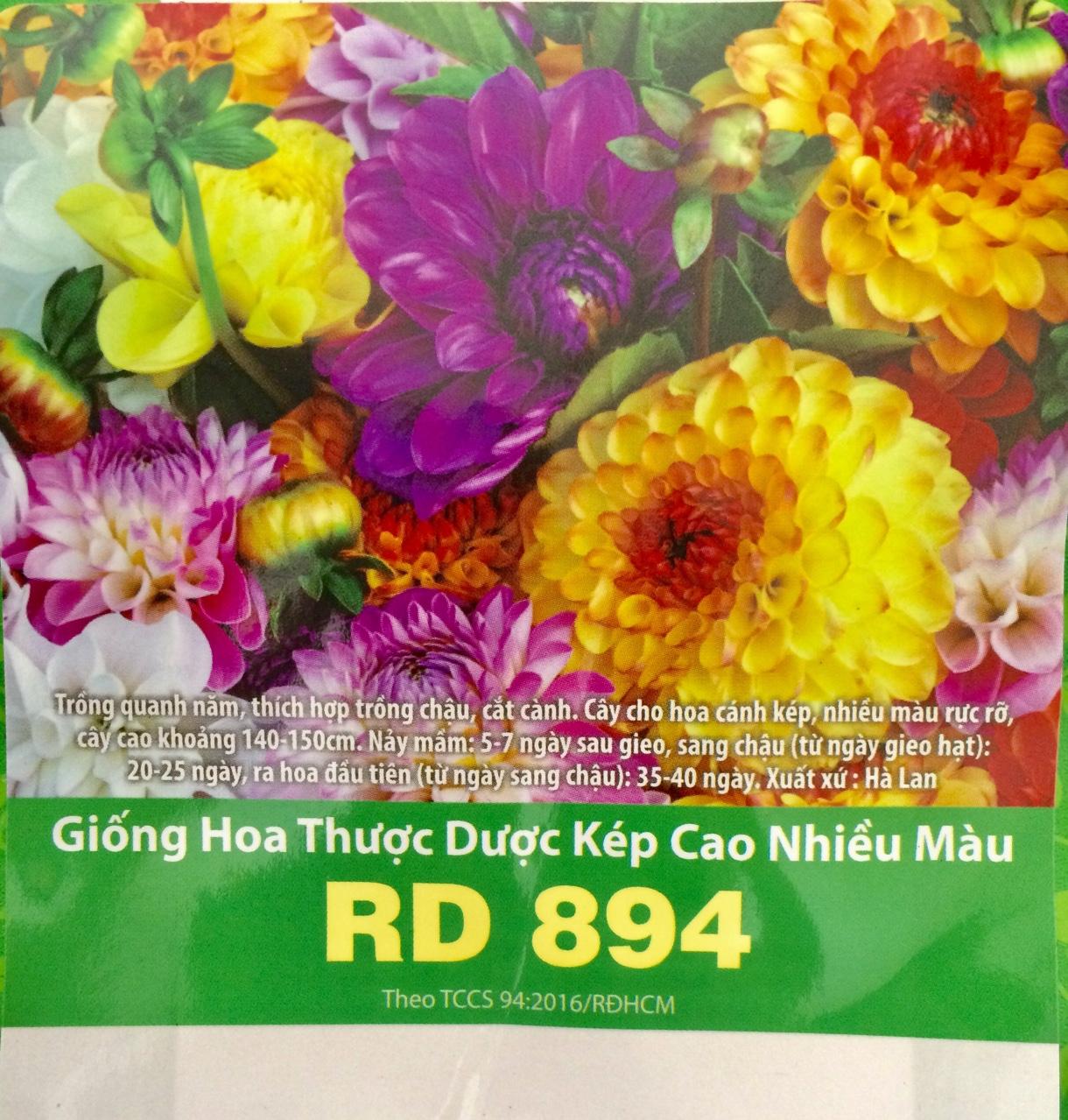 [HCM]Hoa Hà Lan-Thược Dược Cao Hoa Cánh Kép Nhiều Màu-gói 01gram và 05gram  .