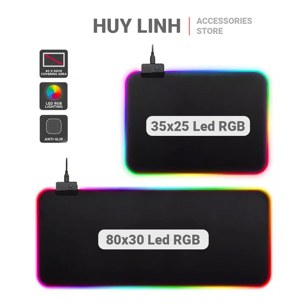 Đế Lót chuột LED RGB cực đẹp KT 30x80 , Fullsize Backlighting USB Powered Plug and Play for Games Office HL127