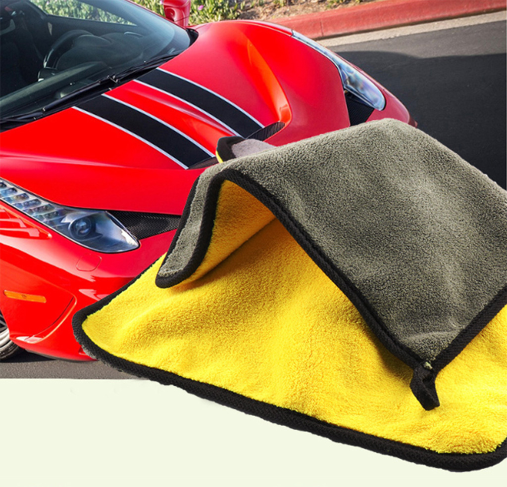 Khăn lau xe hơi Microfiber - rửa xe ô tô chuyên dụng - vệ sinh nhà cửa đa năng thấm hút tốt siêu mềm mịn 30x30 cm