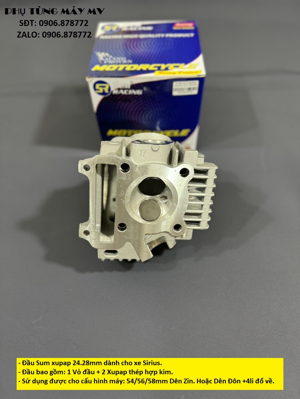 Đầu sum sirius 24.28 dành cho xe sirius