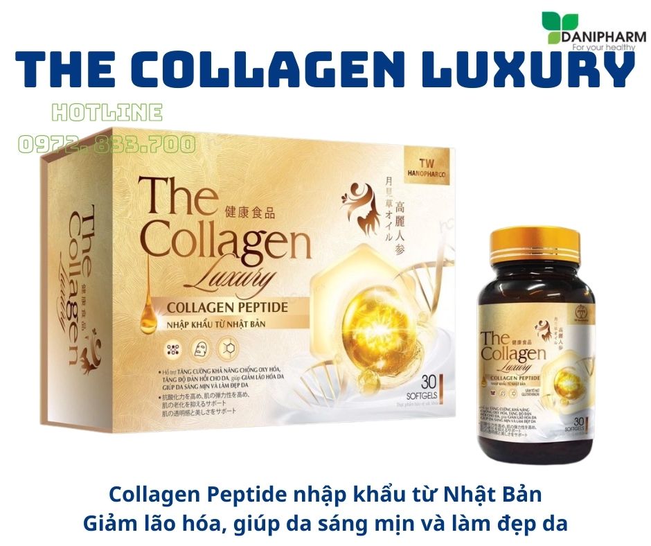 THE COLLAGEN LUXYRY-  Collagen peptide nhập khẩu từ Nhật Bản, giảm lão hóa, giúp da căng bóng, lưu giữ nét xuân (30 viên)