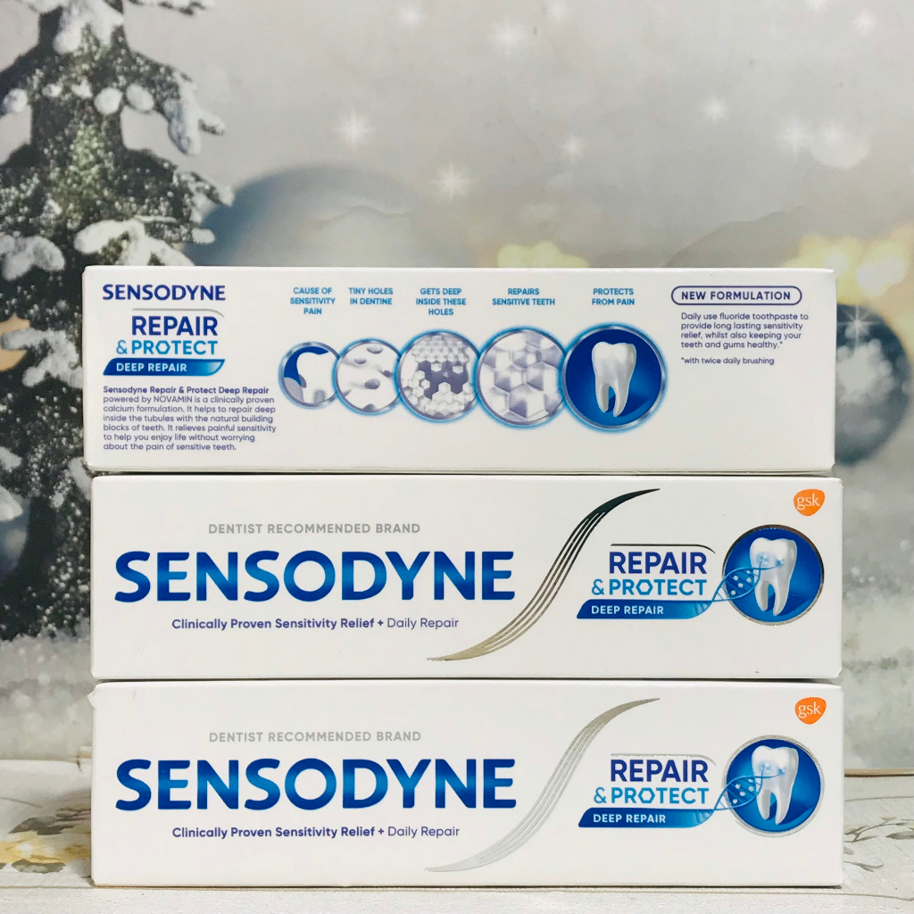 ComBo 2 tuýp Kem Đánh Răng Sensodyne Repair & Protect Hộp 100G