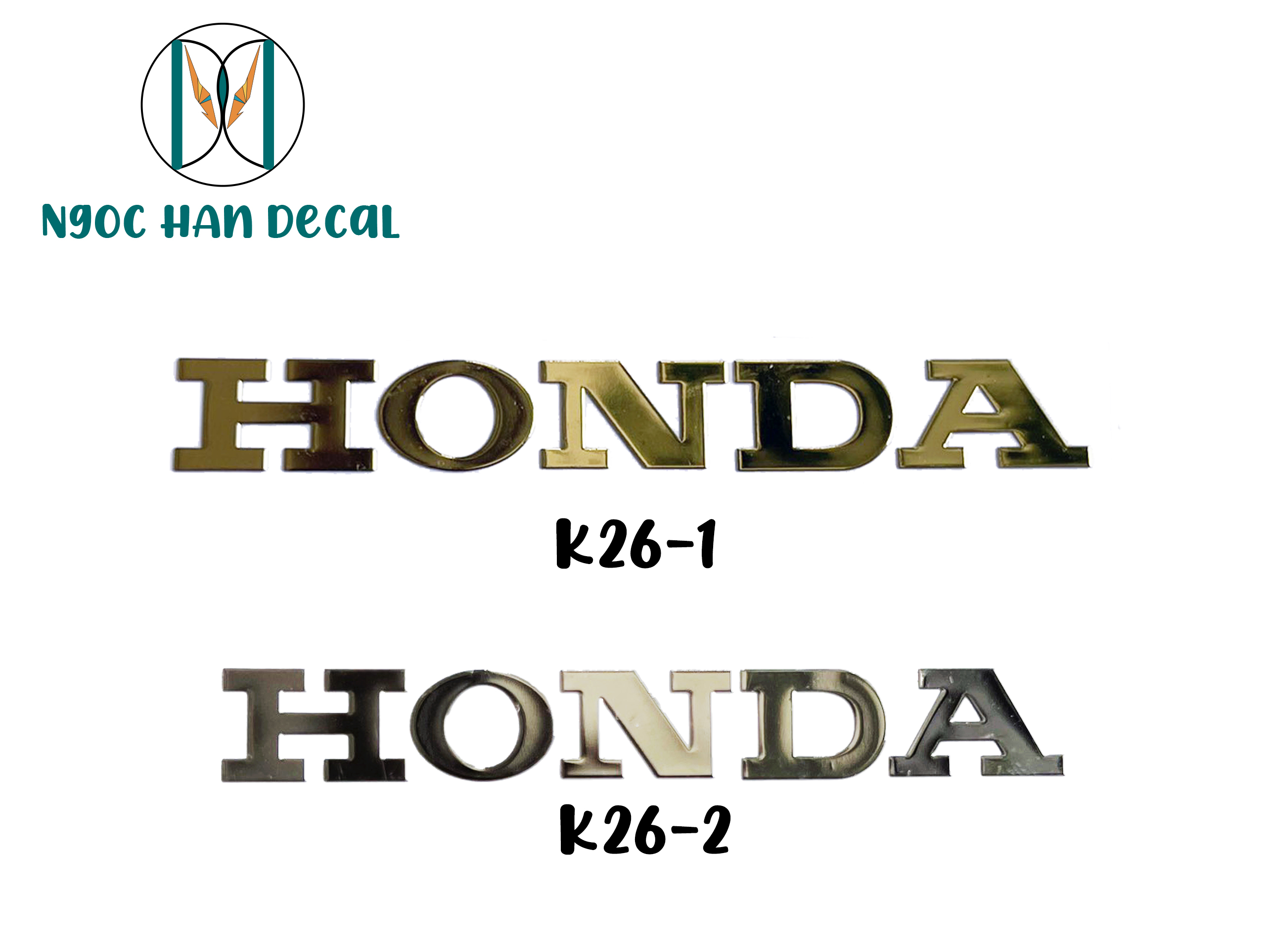 Cặp tem nổi chữ honda