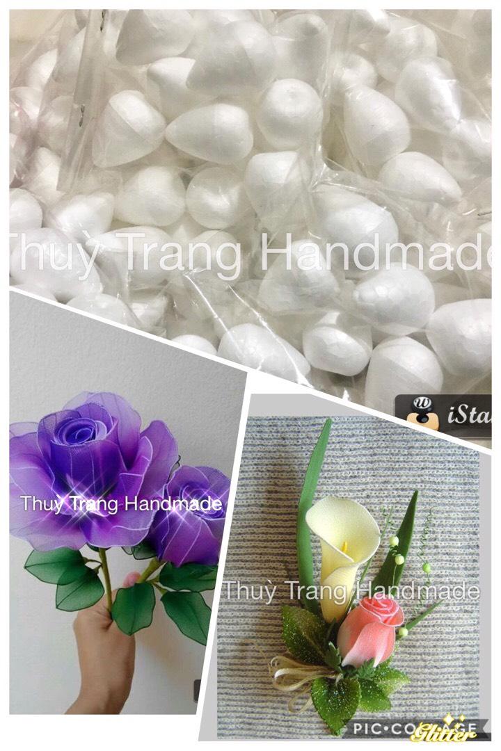Gói 10 xốp làm lõi hoa hồng cỡ to