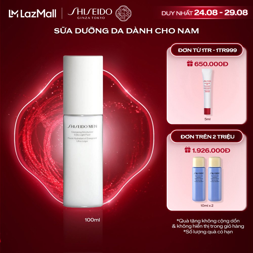 Sữa dưỡng da Shiseido Men Energizing Moisturizer Extra Light Fuild 100ml