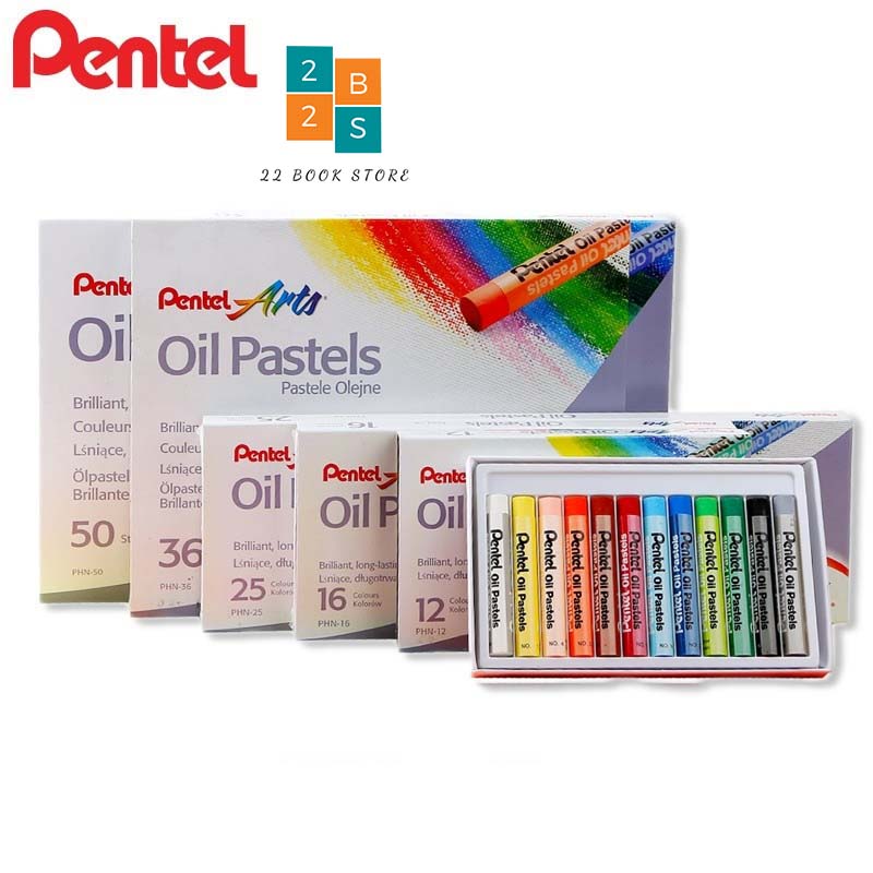 [HCM]Bút sáp dầu Pentel 16/25/36/50 màu chính hãng