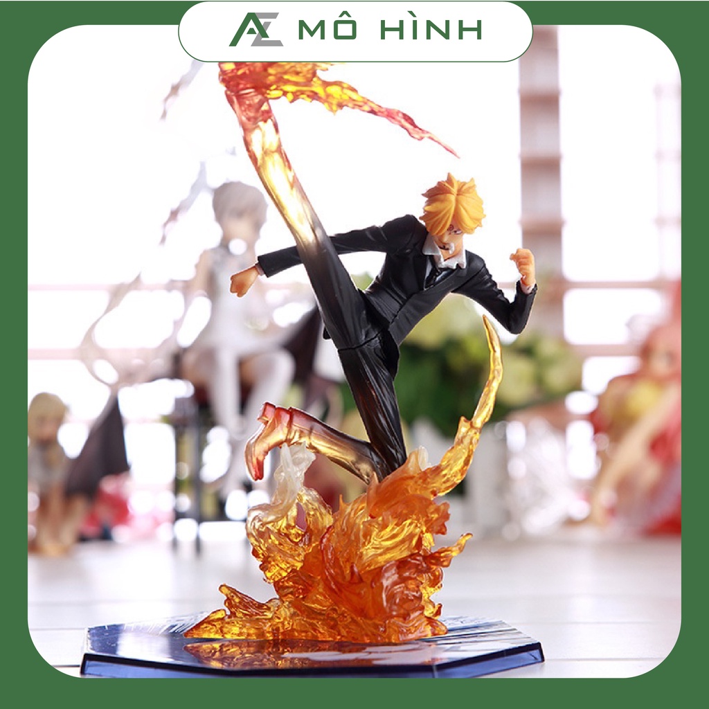Mô hình Sanji hắc cước đế có chữ cao 16cm chiến đấu figure one piece để bàn trang trí decor mô hinh anime cực chất