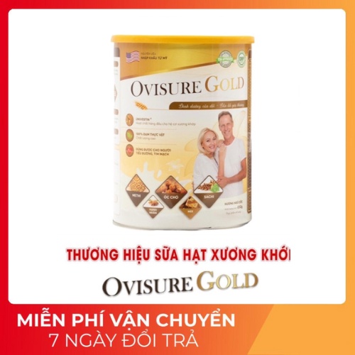 Sữa hạt xương khớp Ovisure gold giúp hỗ trợ xương khớp chắc khỏe dẻo dai hỗ trợ tim mạch hộ