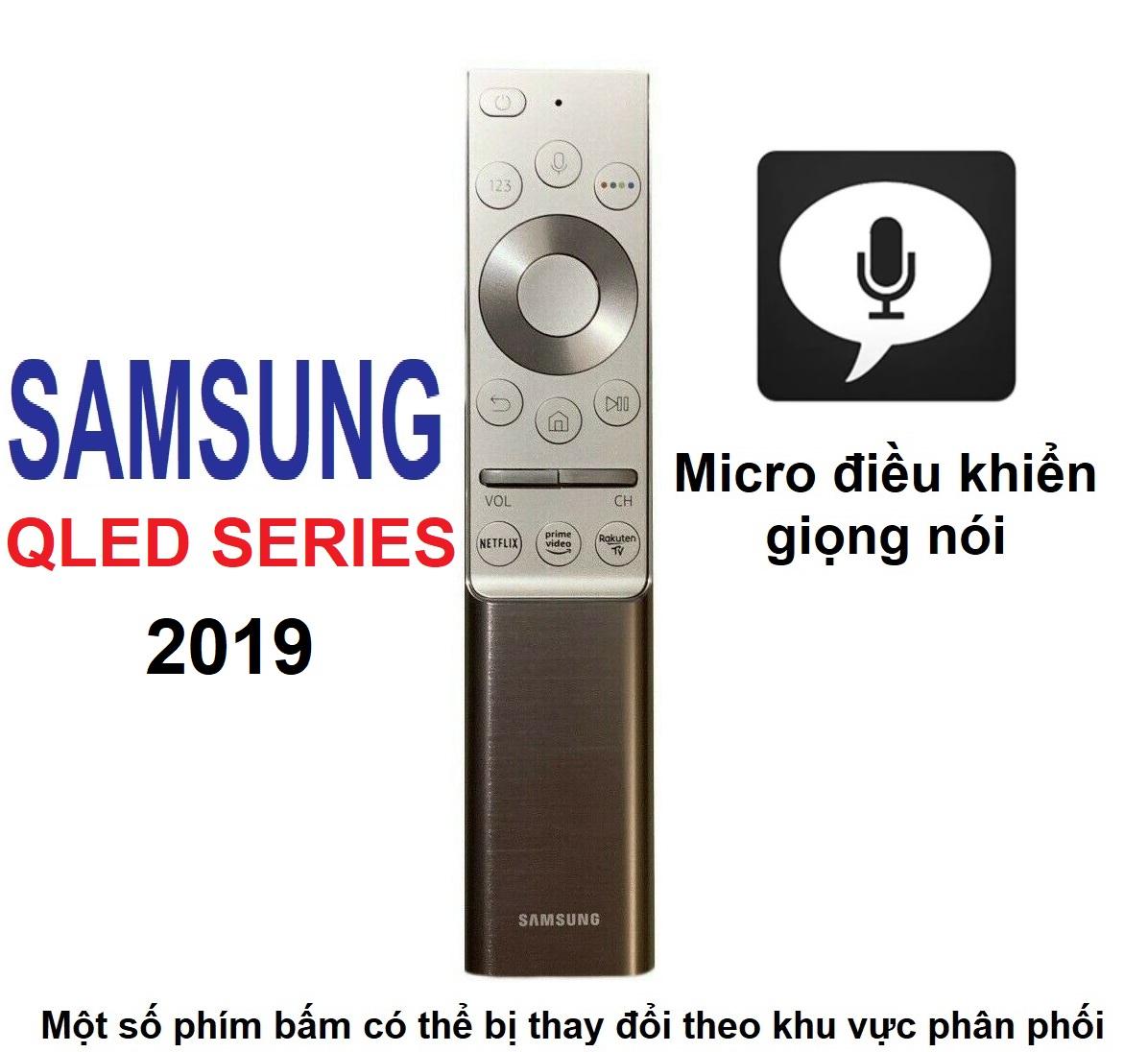 Remote điều khiển tivi SAMSUNG QLED 2019 (Bạc - Micro điều khiển giọng nói)