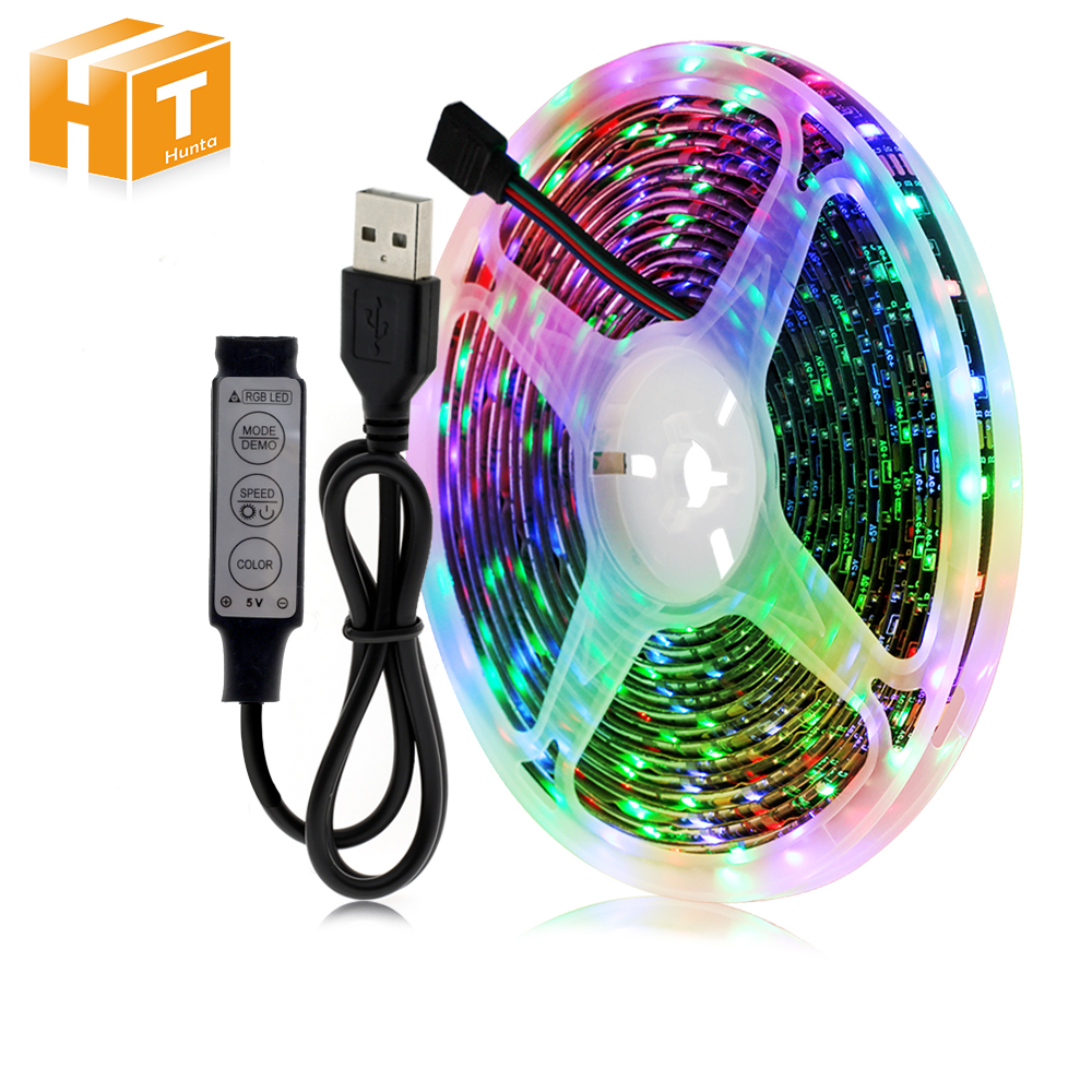 Dây Đèn LED USB DC5V, Đèn Tủ Chống Nước RGB 2835 Đèn LED Linh Hoạt Đèn Nền TV 1M/2M/3M/4M/5M Trang Trí Phòng