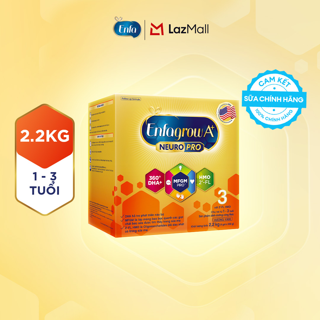 Sữa bột Enfagrow A+ Neuropro 3 Vị thanh mát 2FL HMO với dưỡng chất DHA & MFGM cho trẻ từ 1- 3 tuổi-2