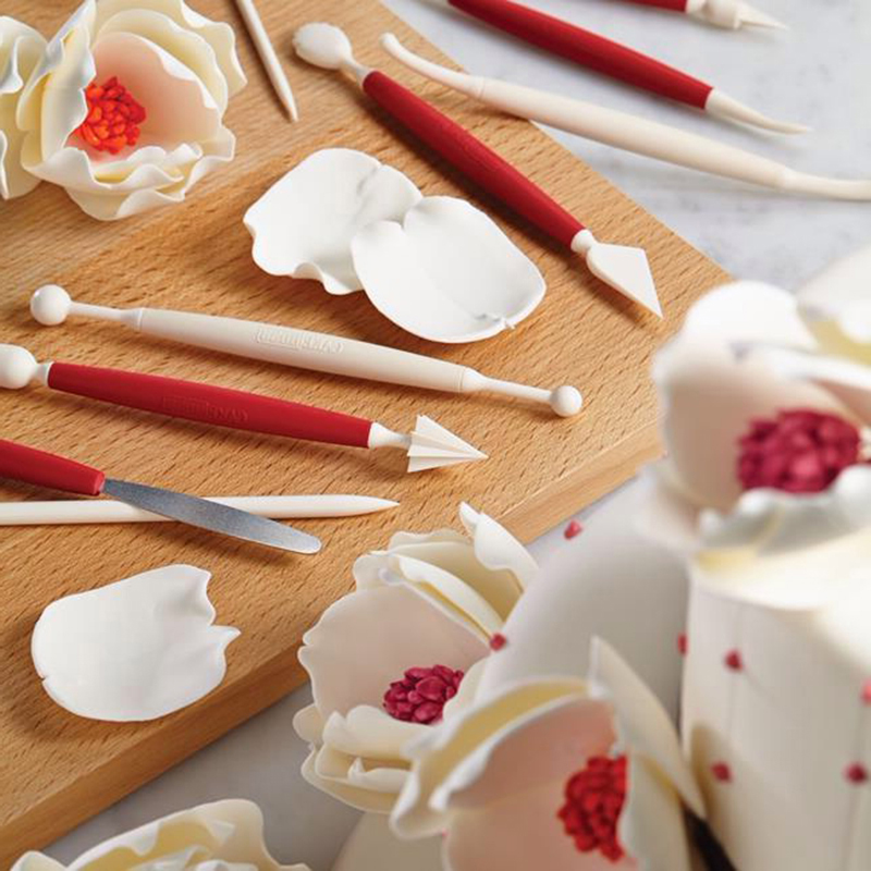 Bộ 8 que tạo hình fondant / dụng cụ tạo hình cánh hoa