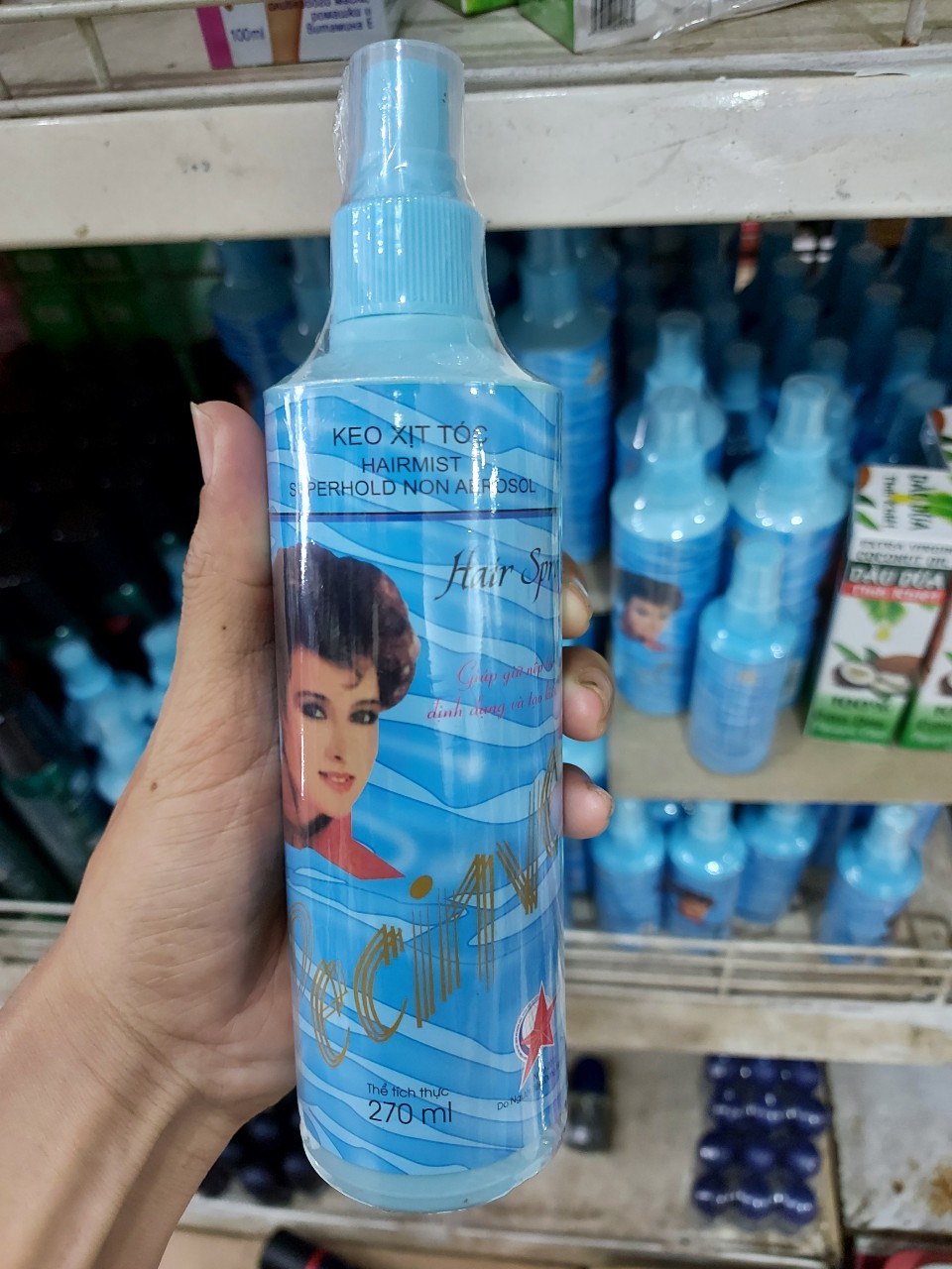 keo xịt tóc chai lớn 270ml