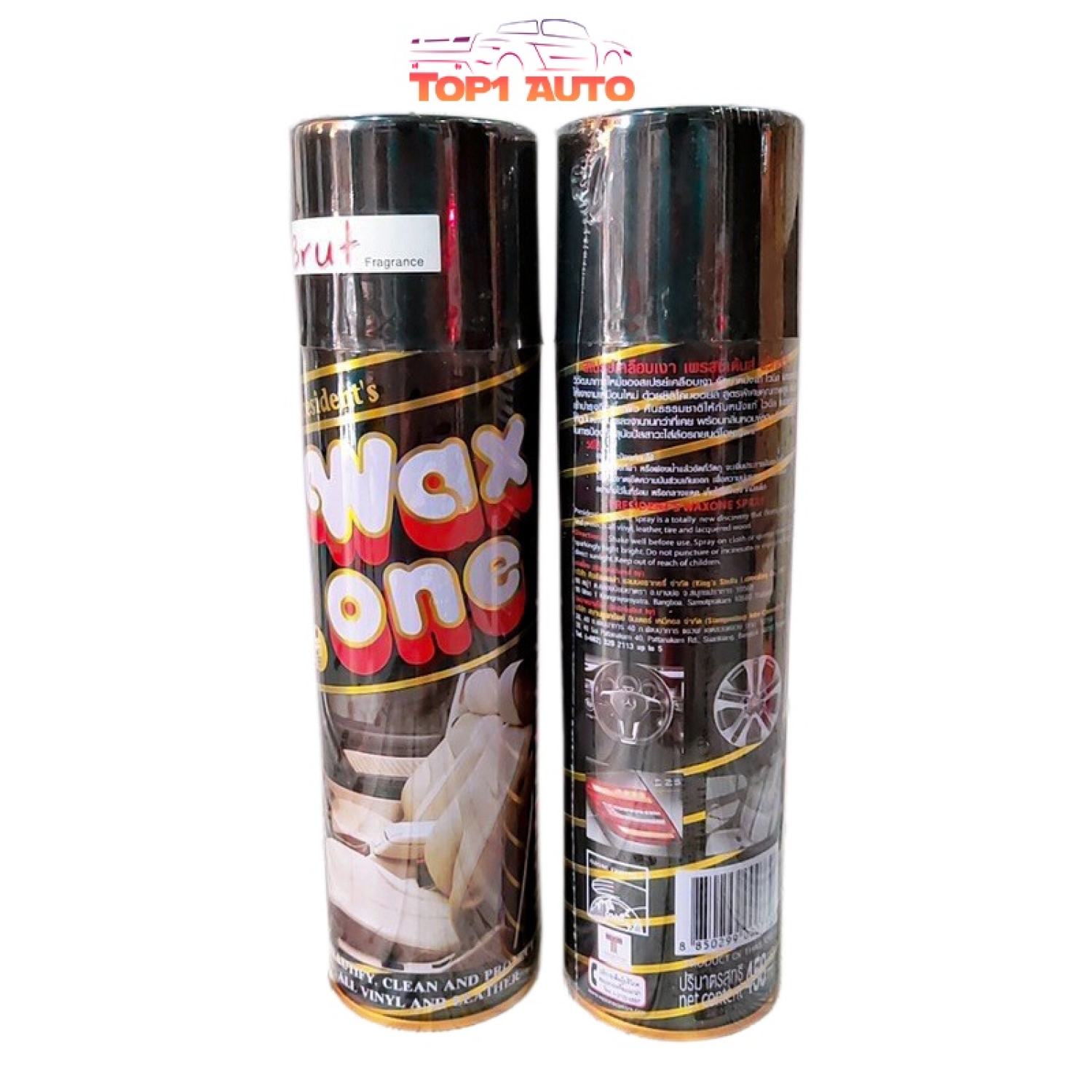 Xịt bóng da, taplo, nội thất ô tô wax one p089