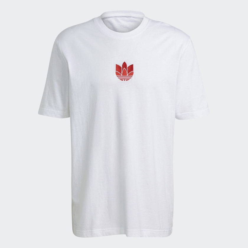 Adidas originals loungewear adicolor 3d trefoil tee - white gn3546