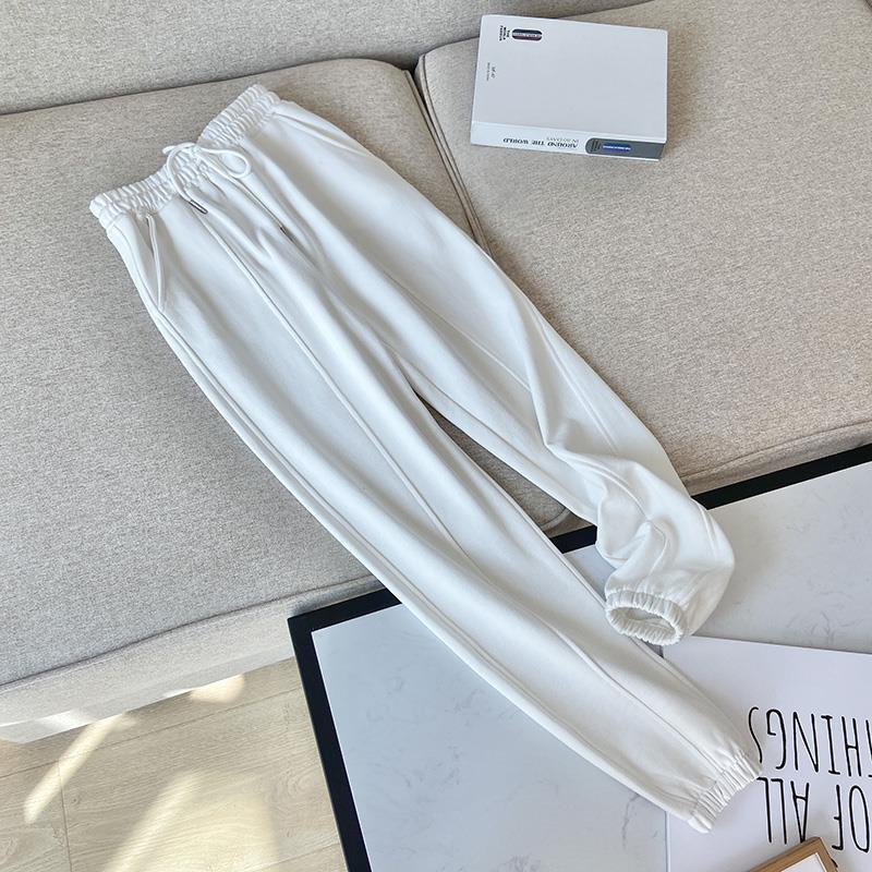 Quần Thể Thao Lưng Cao Dáng Rộng - Quần Harem Ống Rộng Lưng Thun Phối Dây Rút Phong Cách Hàn Quốc