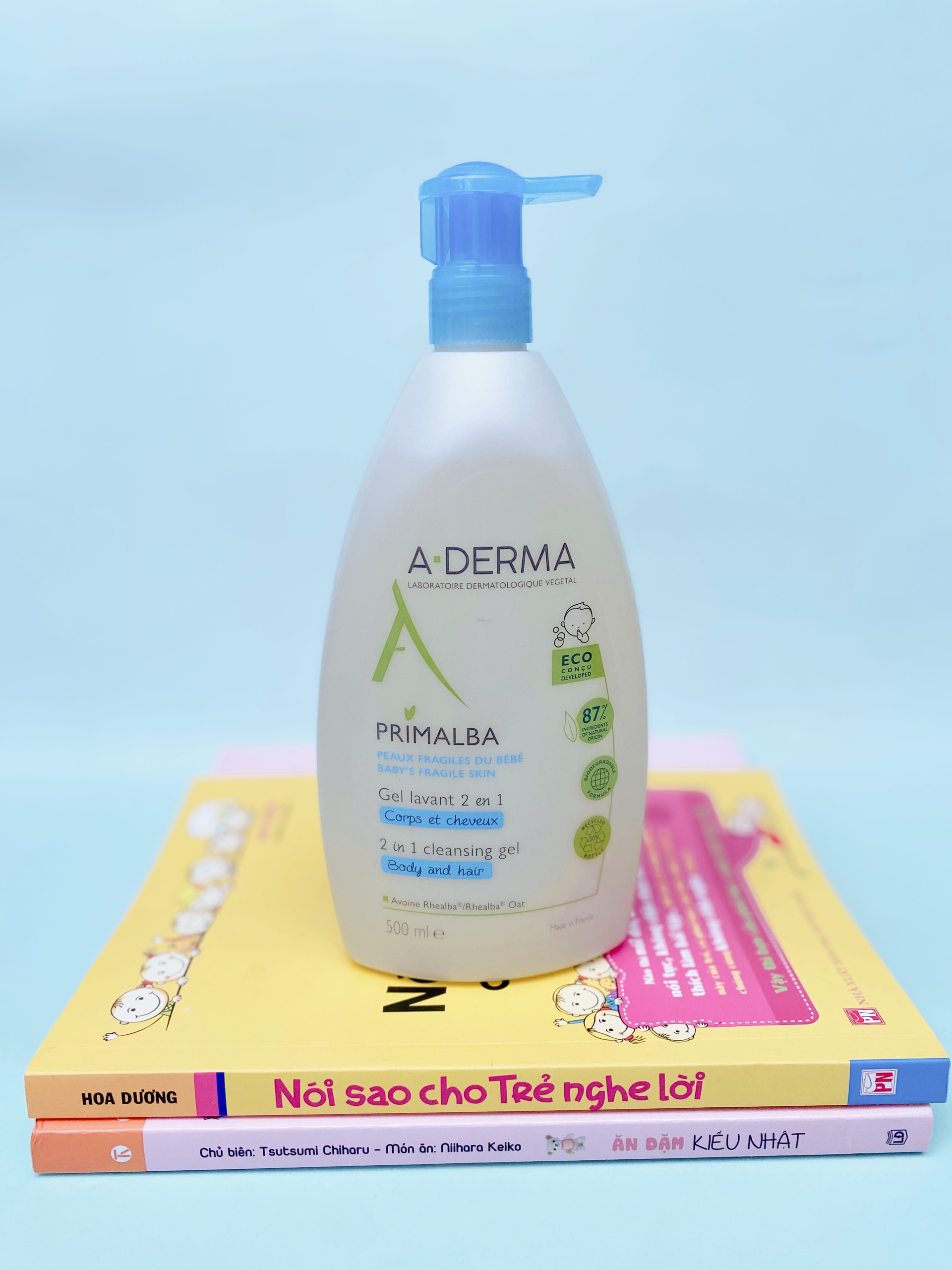 Sữa tắm gội a derma dịu dàng cho tóc và cơ thể bé của pháp - 500ml