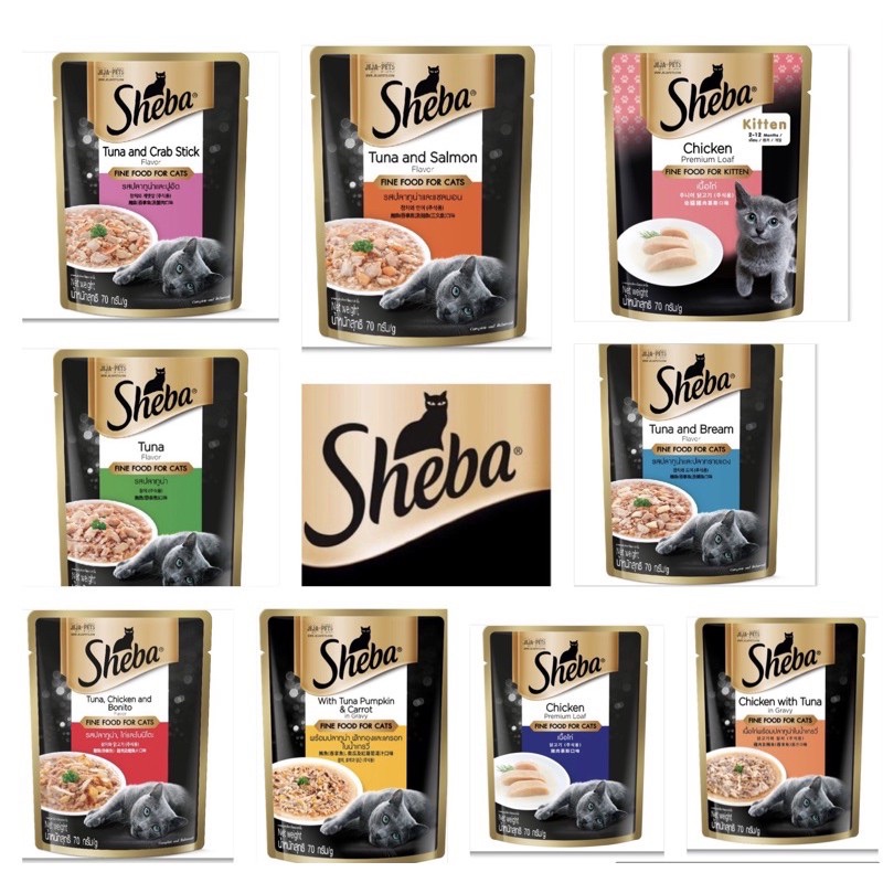 🇹🇭 pate thức ăn ướt cho mèo sheba cat wet food nk thái lan 70g