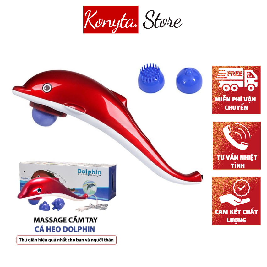 [Chính hãng] Máy Massage Toàn Thân Cổ Vai Gáy Cầm Tay Cá Heo Dolpin, Máy Đấm Bóp Đa Năng Konyta , Máy Massage Cổ Vai Gáy Thư Giãn Giảm Mệt Mỏi BH 12 Tháng
