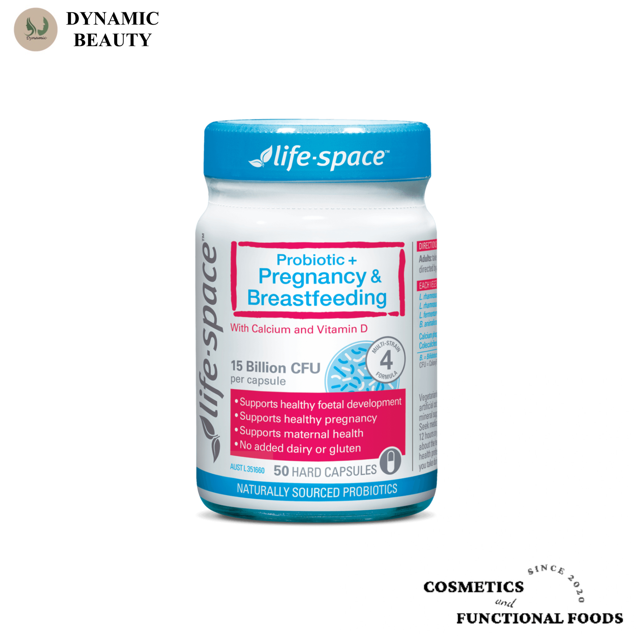 Viên uống men vi sinh dành cho bà bầu Life space probiotic+ pregnancy & breastfeeding 50 viên của Úc