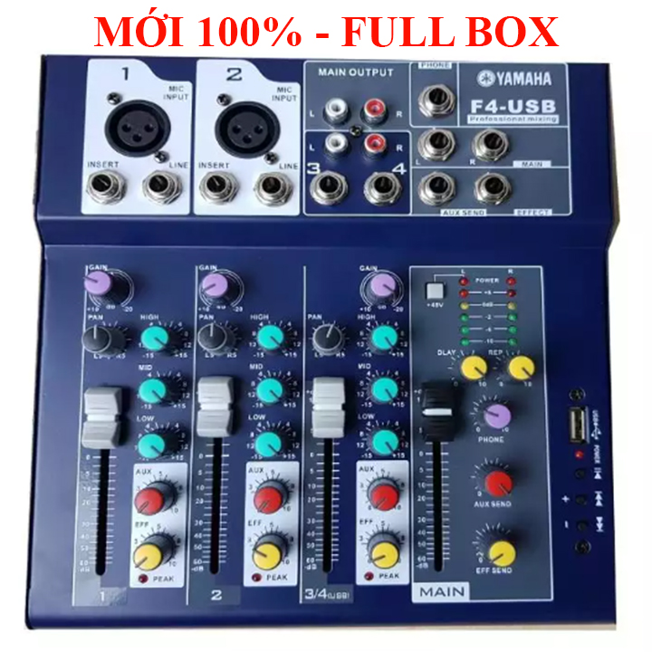 Mixer Hay trong tầm giá có Bluetooth Yamaha F4, F4-USB, PM4, BTES A-4. Sound Card K900 ,TKL KS-4, F-