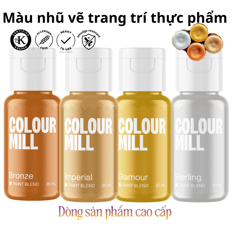 High-Quality Color Mil Metallic Paint Is Specialized for Decorating Cakes and Candies.