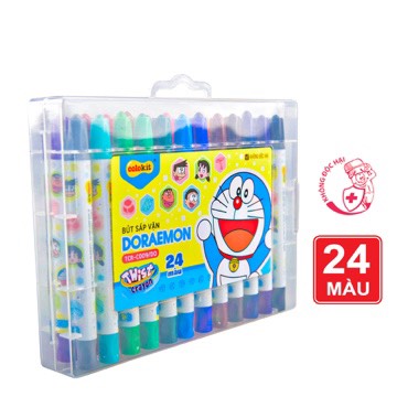 Bút sáp vặn 24 màu thiên long colokit tcr-c009/do