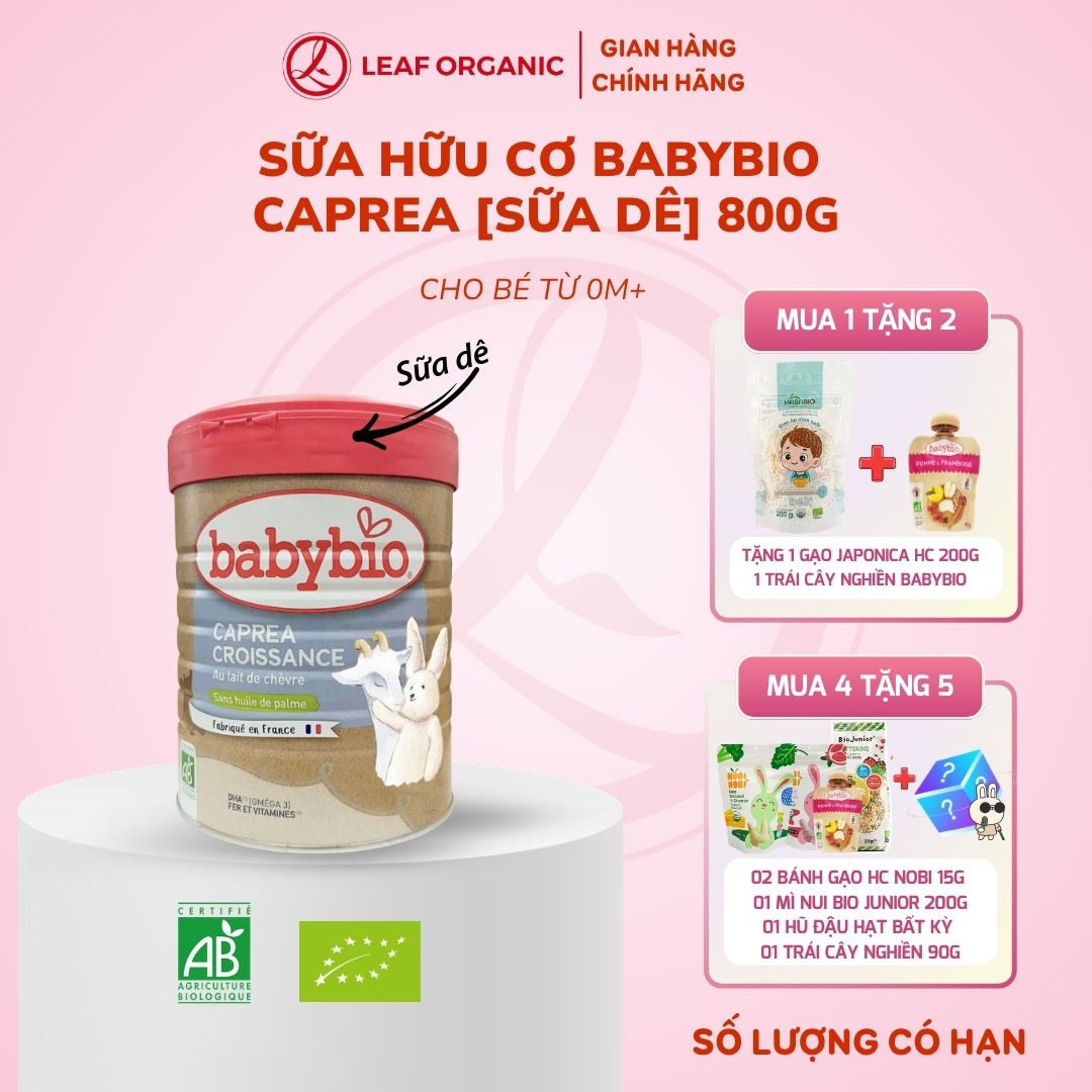 Sữa dê hữu cơ Babybio Pháp bổ sung lợi khuẩn 800g (0 - 36 tháng)