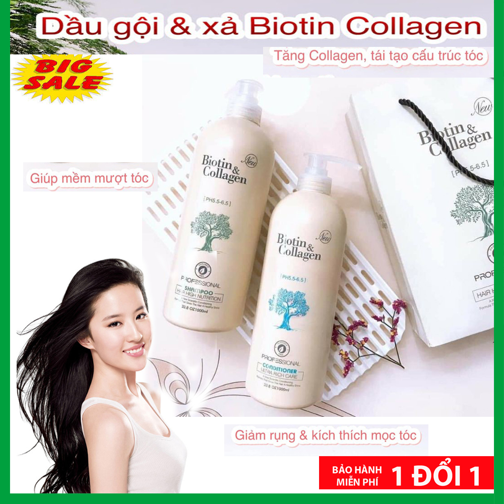 dầu cặp biotin,gội xả biotin collagen,cặp gội xả biotin collagen trắng mềm mượt thơm nước hoa chuẩn salon phục hồi ngăn rụng kích thích mọc tóc BẢO HÀNH 1 ĐỔI 1 MUA NGAY.