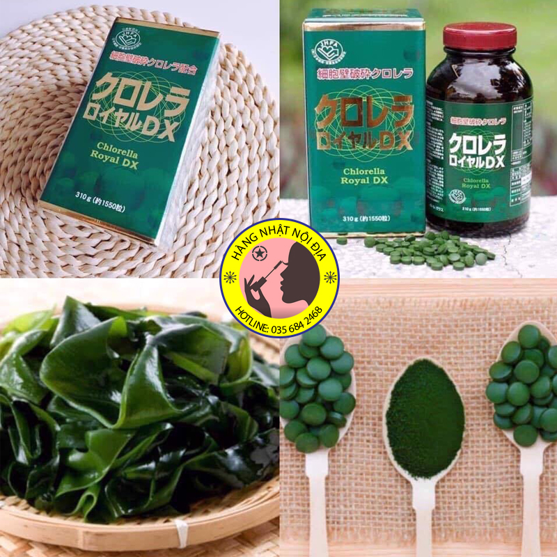 Tảo lục hoàng gia Nhật Bản Chlorella Royal DX lọ 1550 viên