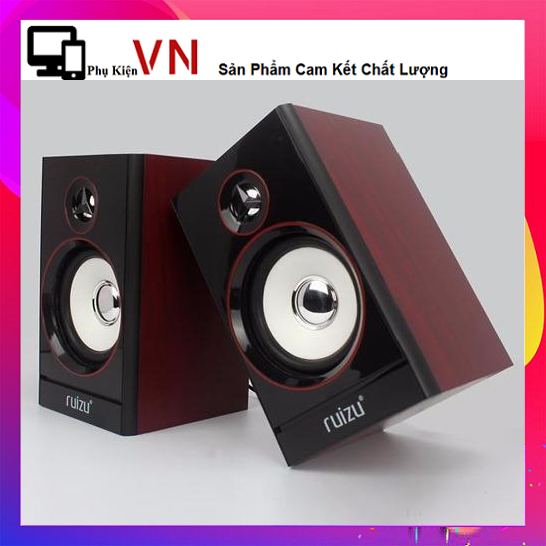 Loa vi tính 2.0 mini ruizu / kisonli t- 001 / rs-820- 830 vỏ gỗ sang trọng pass siêu êm