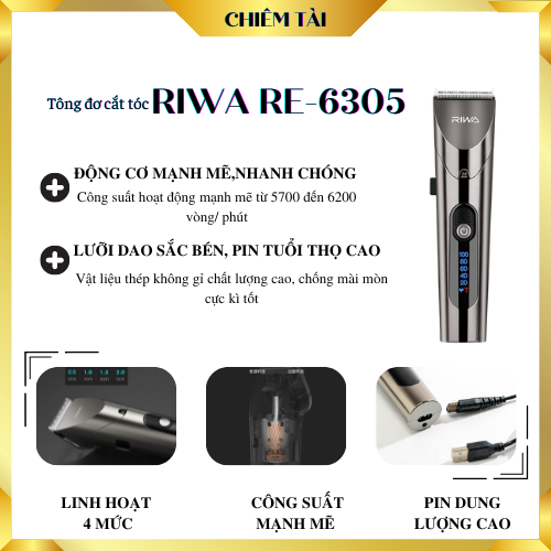 Tông đơ cắt tóc riwa re-6305
