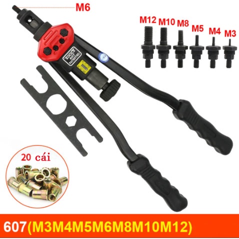 Dụng cụ rút đai ốc bt607/ vam rút ốc tán bt607/ kìm rút ốc tán bt607 từ m3-m12