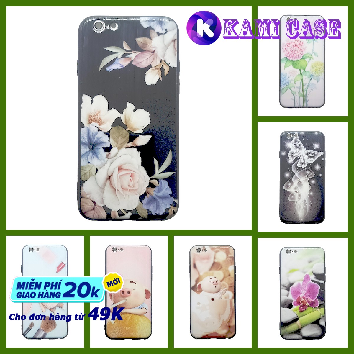 Ốp lưng iphone 6 / 6s cứng bóng viền dẻo