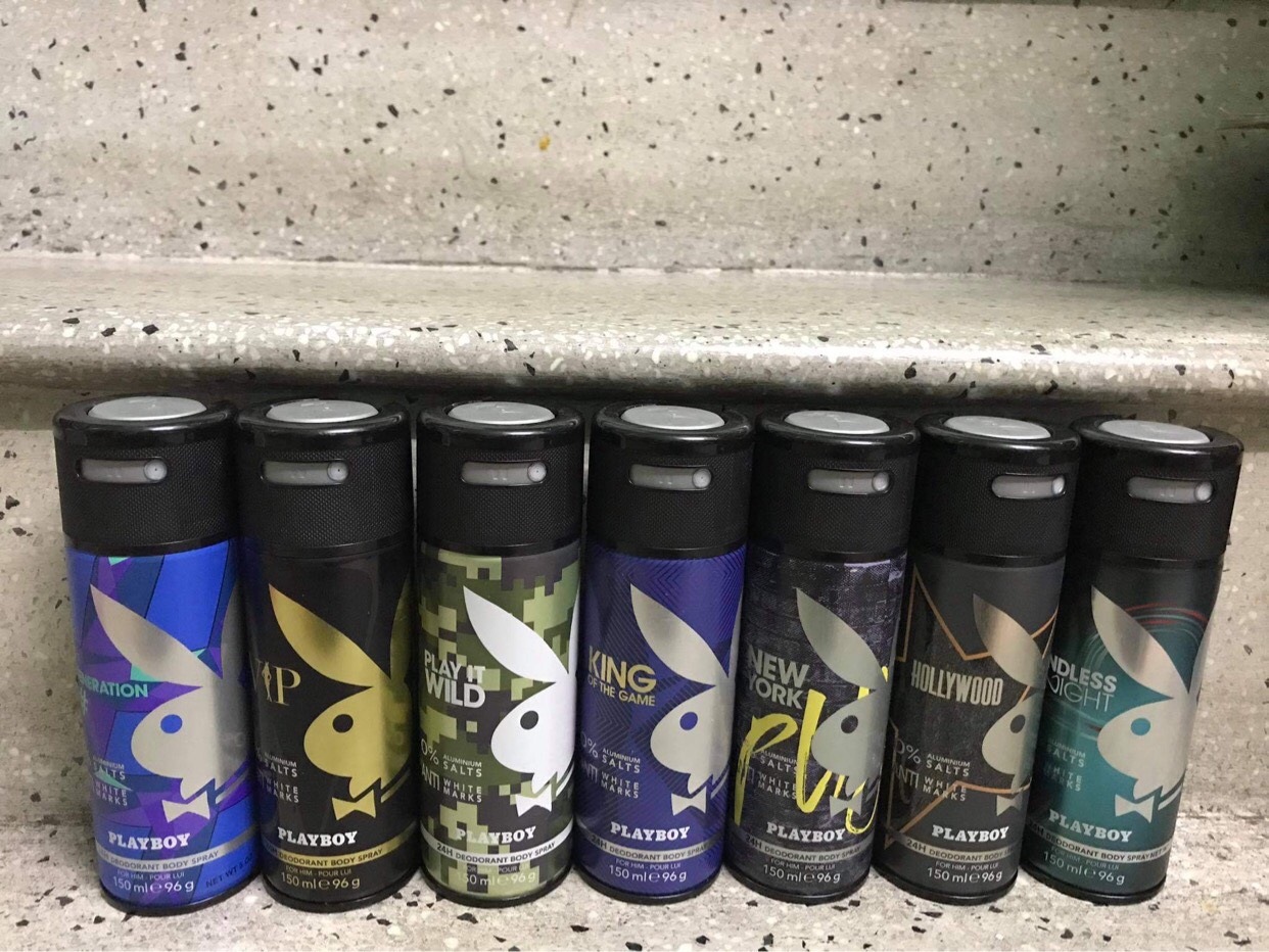 Xịt khử mùi nam playboy deodorant body spray 24h 150ml