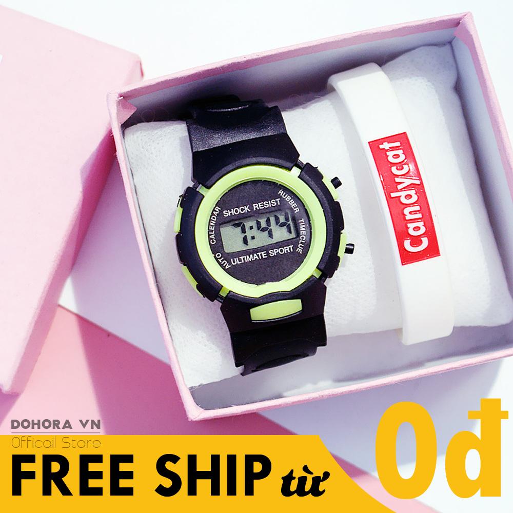 Đồng hồ bé trai, đồng hồ bé gái, đồng hồ trẻ em, đồng hồ học sinh điện tử siêu cute dây cao su cực bền có chống nước