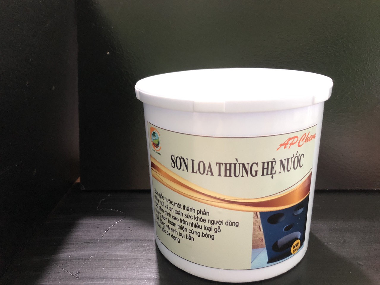 Sơn sần loa thùng,sơn loa thùng hệ nước-hộp 0.5kg