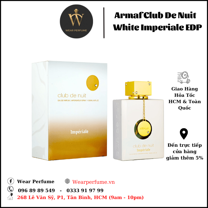 Nước Hoa Armaf Club de Nuit White Imperial EDP 100ml Chính Hãng ( Dupe  Parfums de Marly Delina Exclusif ) 