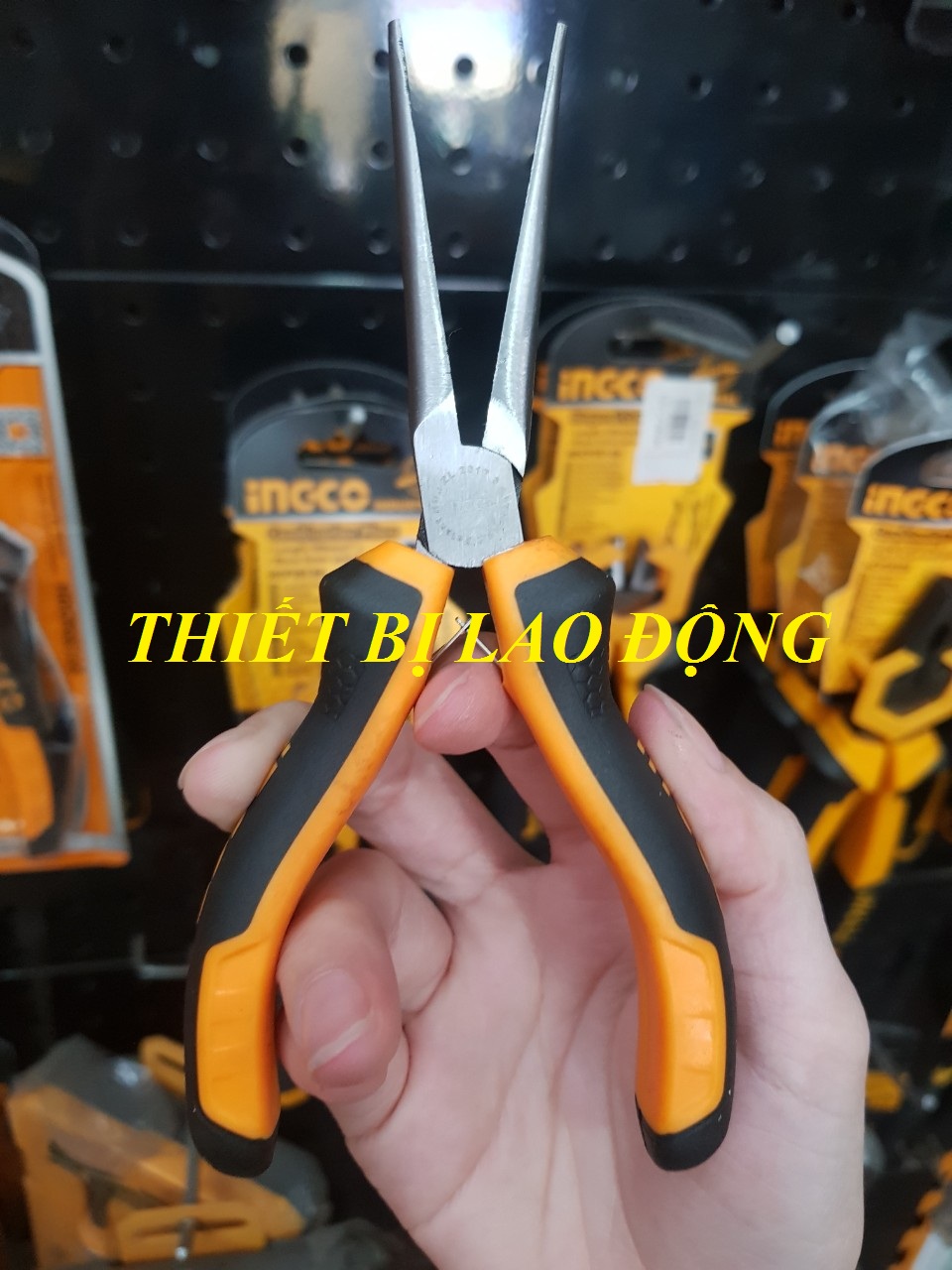 Kềm gắp mũi kim mini 4.5"/115mm ingco hmnnp08115 - hmnnp08115